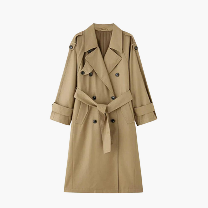 LISA | Long Trench Coat for Women – Elegant & Versatile Outerwear