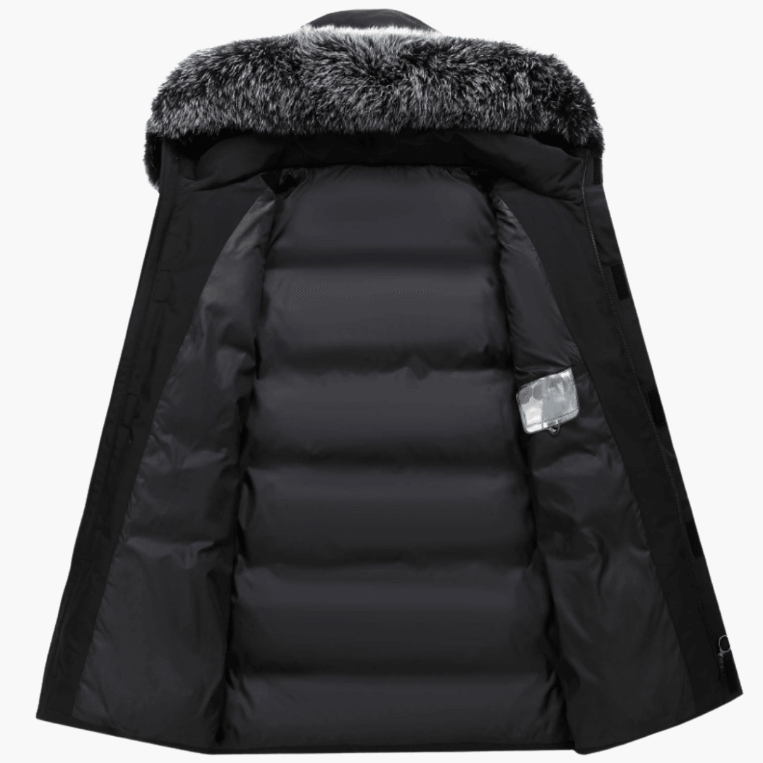 AMY | Down Parka Coat with Fur Hood - Warm Winter Jacket for Men