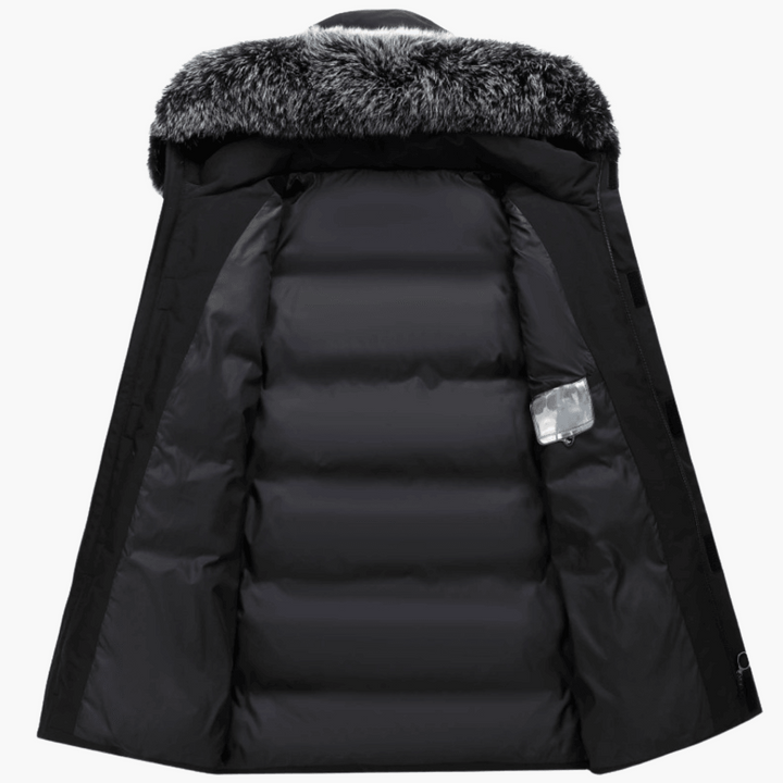 AMY | Down Parka Coat with Fur Hood - Warm Winter Jacket for Men