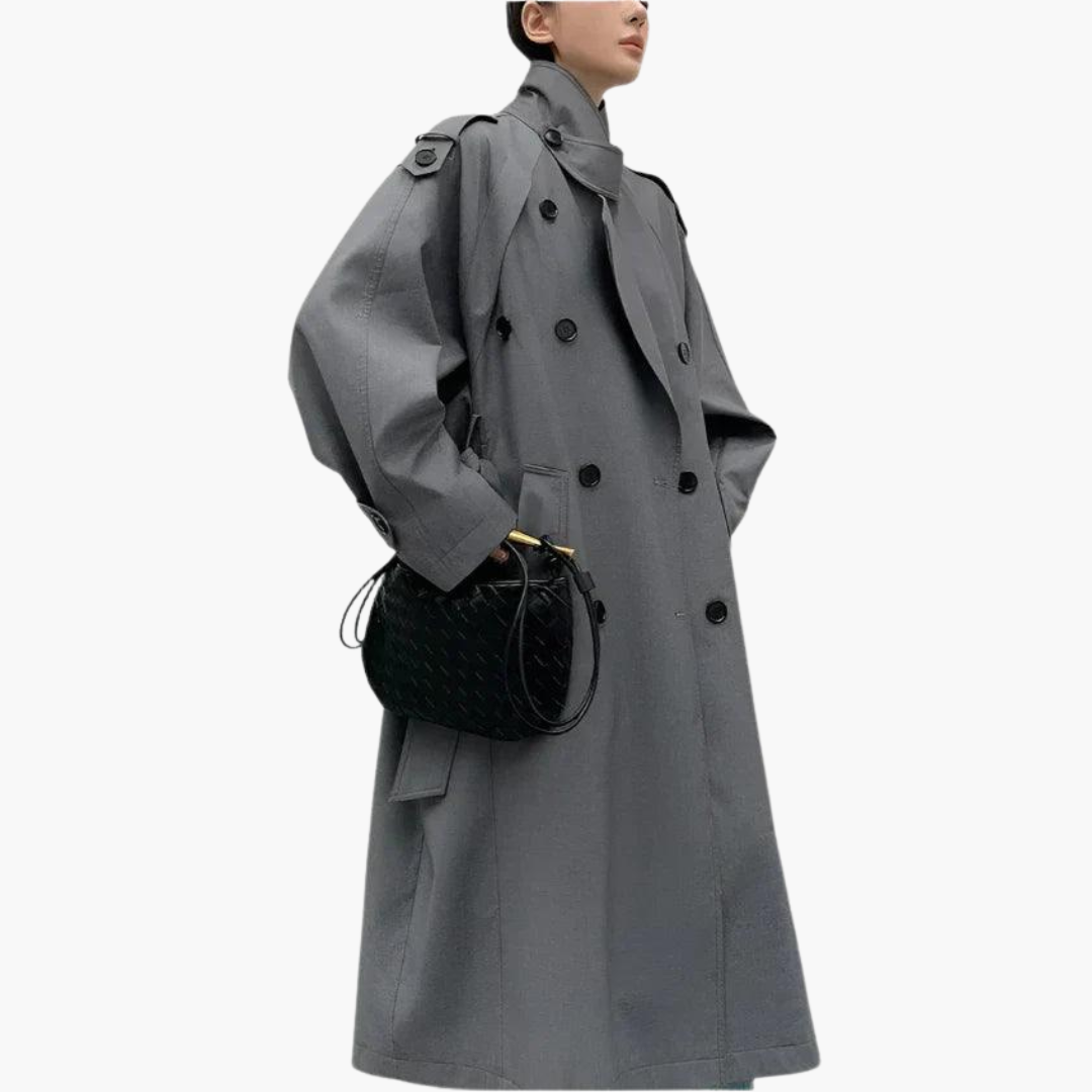 LISA | Long Trench Coat for Women – Elegant & Versatile Outerwear
