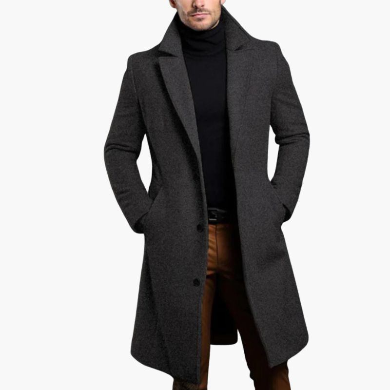 Men’s Coat with Classic Cut and Practical Warmth
