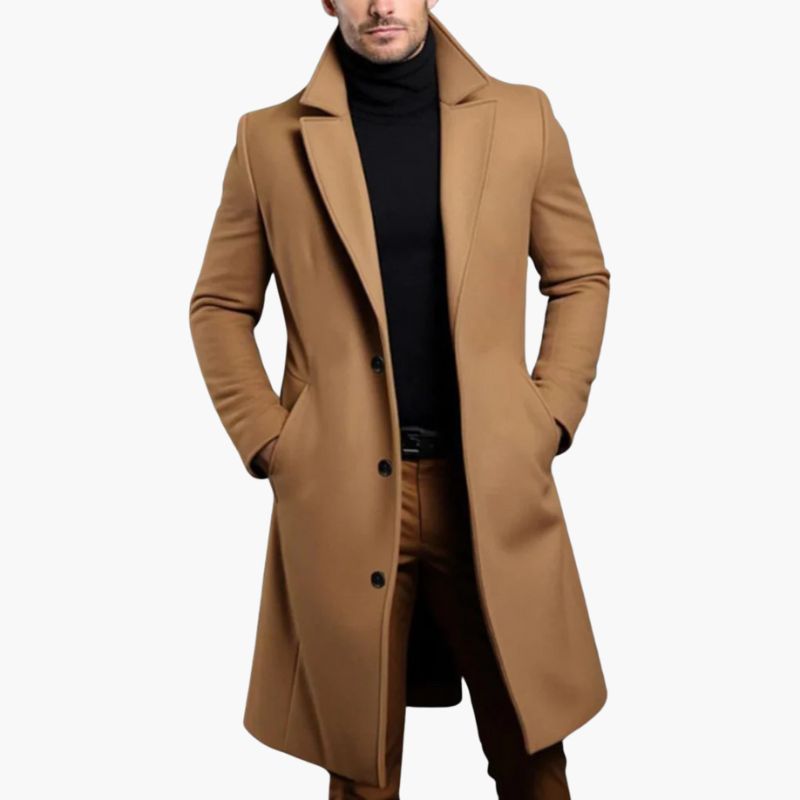 Men’s Coat with Classic Cut and Practical Warmth