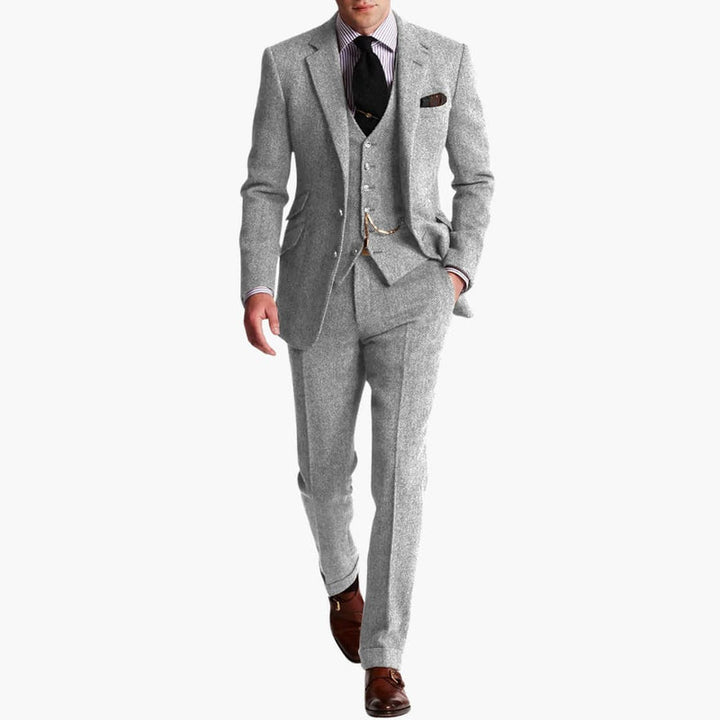 Men's Slim Fit Three-Piece Wedding Guest Suit
