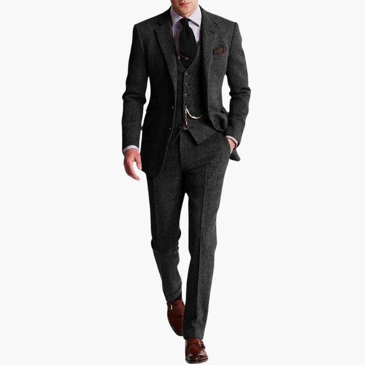 Men's Slim Fit Three-Piece Wedding Guest Suit