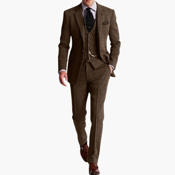 Men's Slim Fit Three-Piece Wedding Guest Suit
