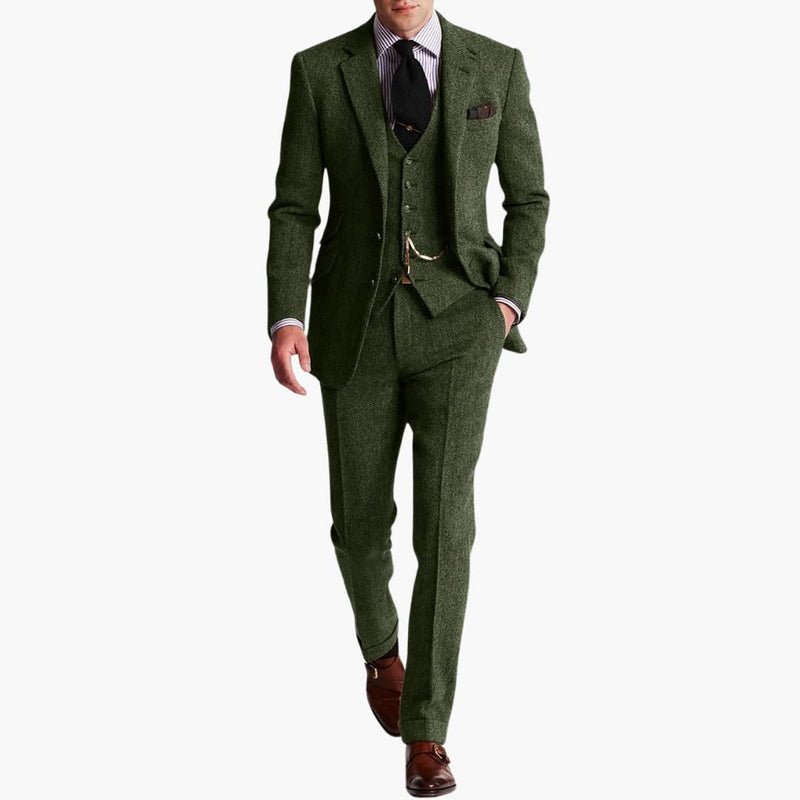 Men's Slim Fit Three-Piece Wedding Guest Suit