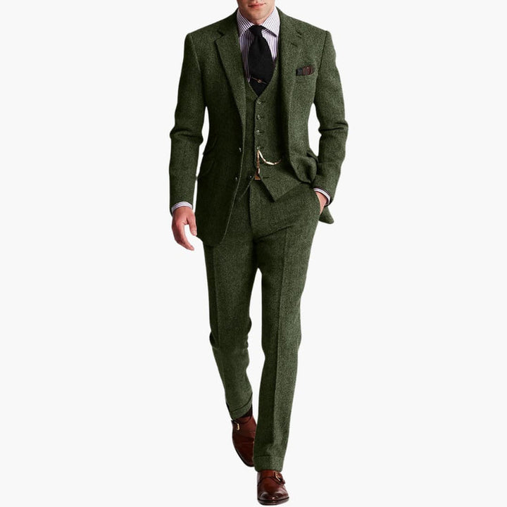 Men's Slim Fit Three-Piece Wedding Guest Suit