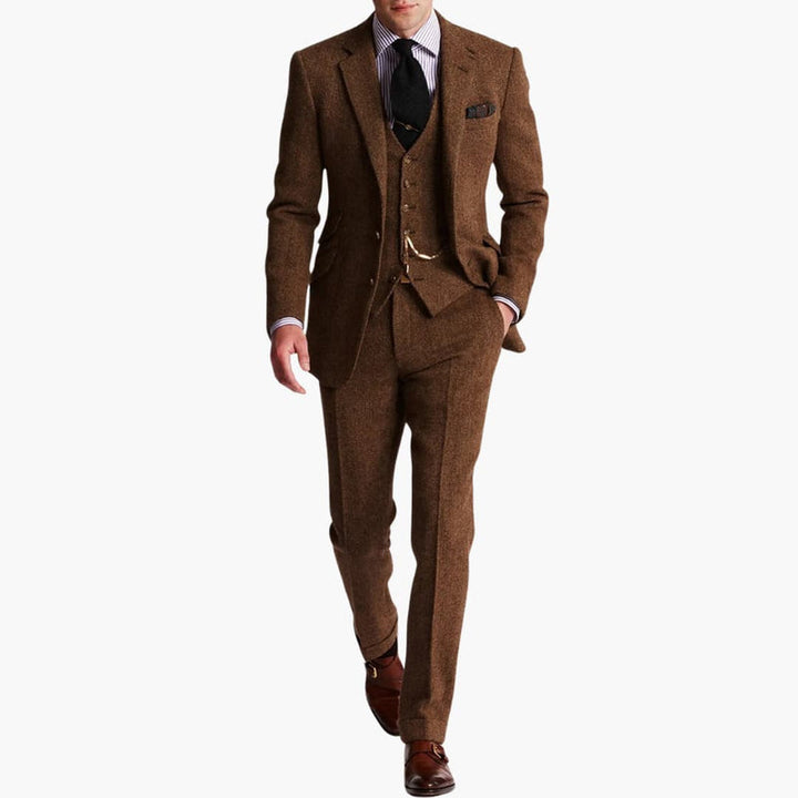 Men's Slim Fit Three-Piece Wedding Guest Suit