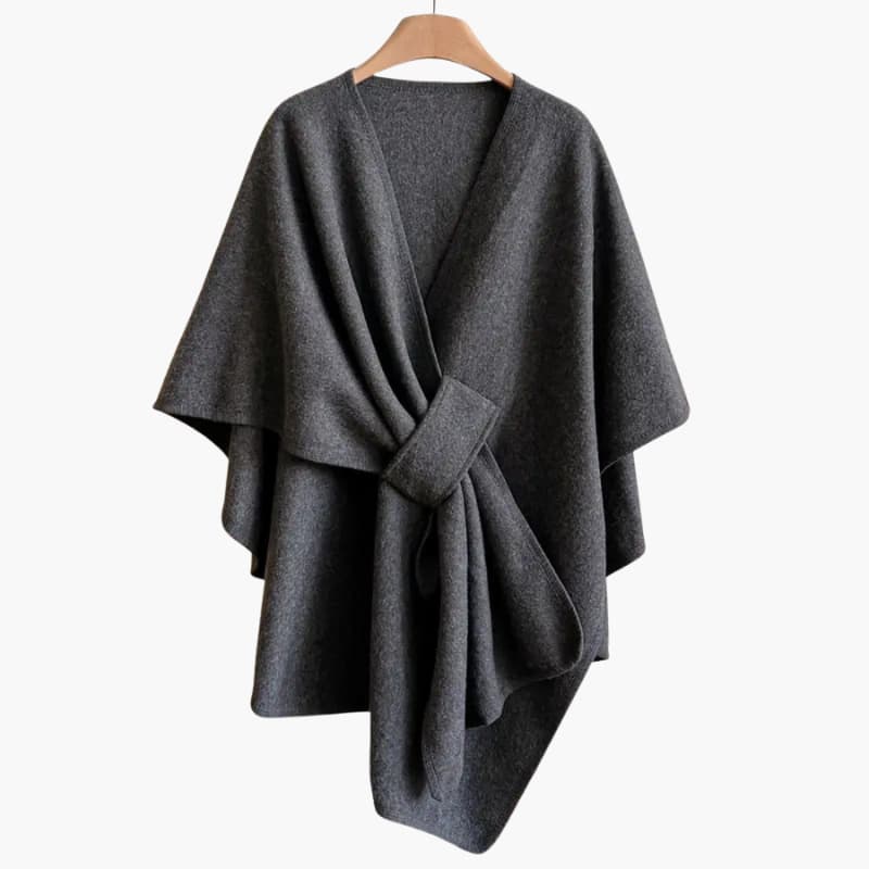 Women’s Shawl Coat with Open Front and Drape
