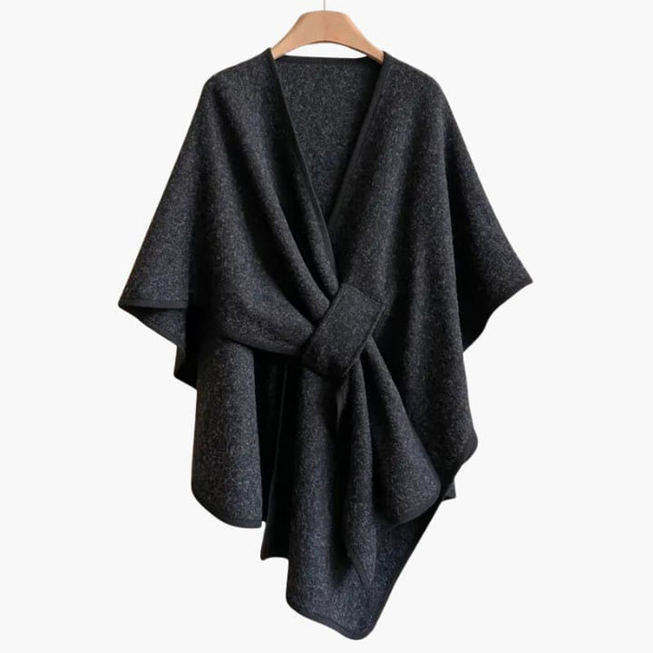 Women’s Shawl Coat with Open Front and Drape