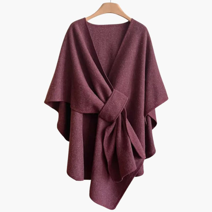 Women’s Shawl Coat with Open Front and Drape