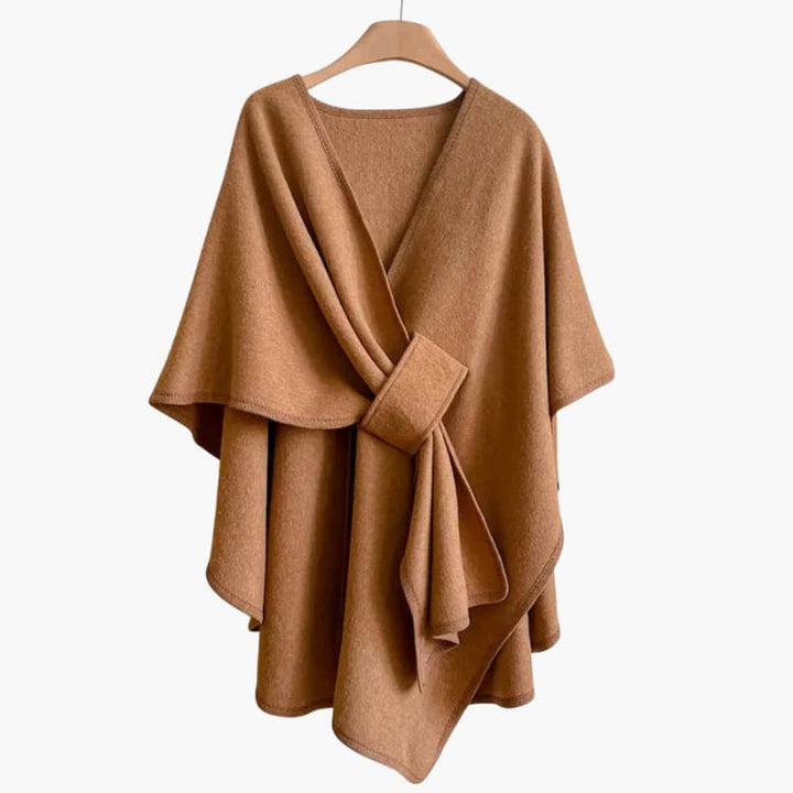 Women’s Shawl Coat with Open Front and Drape