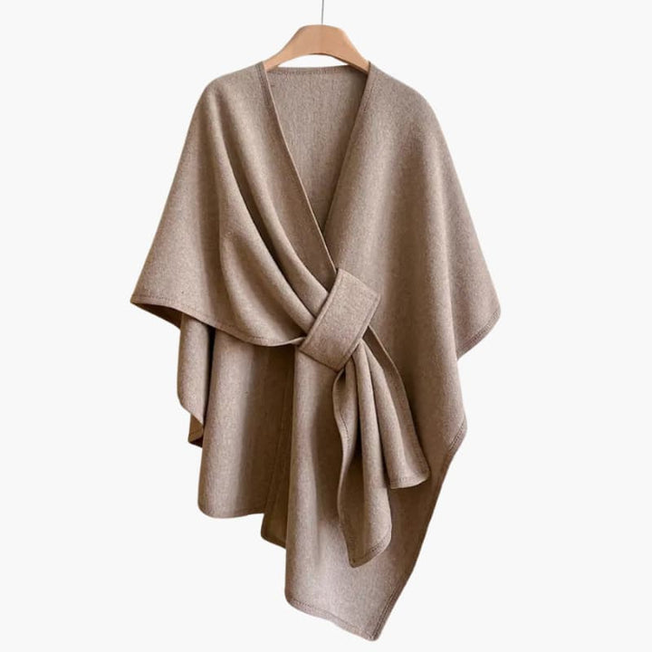 Women’s Shawl Coat with Open Front and Drape
