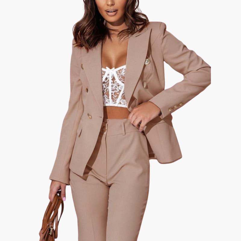 Women’s Two-Piece Suit with Blazer and Trousers