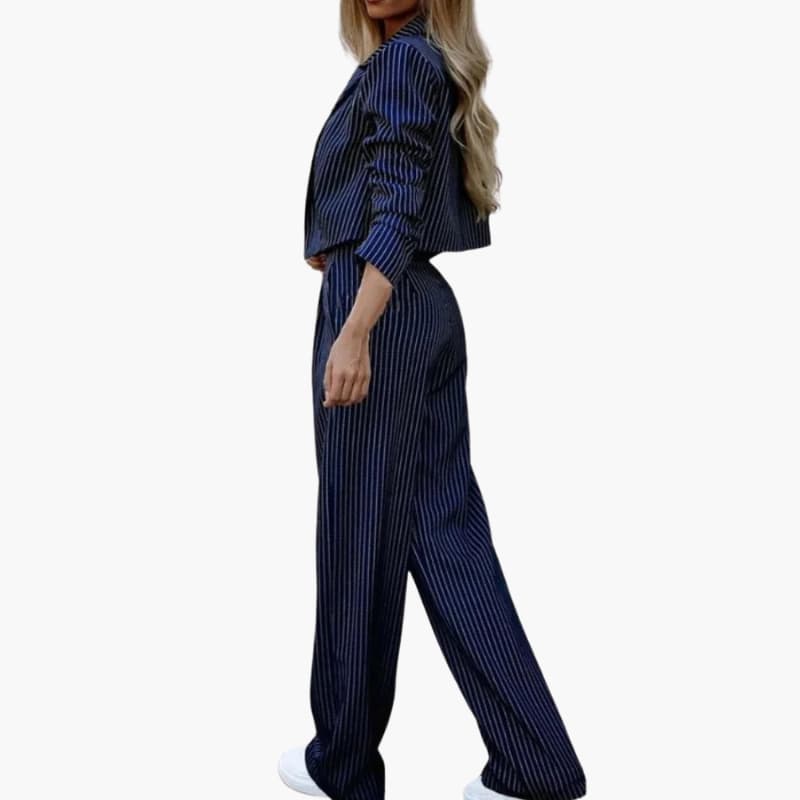 Women’s Two-Piece Suit with Long Sleeves and Matching Trousers