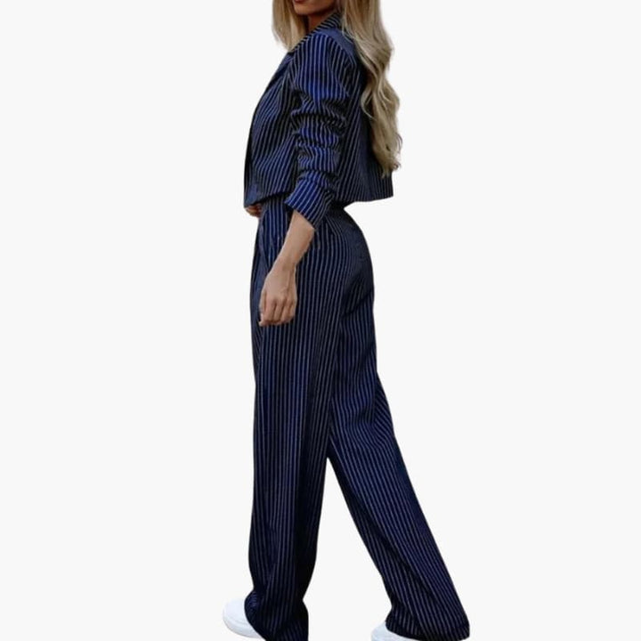 Women’s Two-Piece Suit with Long Sleeves and Matching Trousers